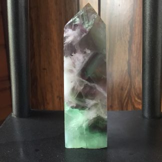 Snow Flake Rainbow Fluorite Tower